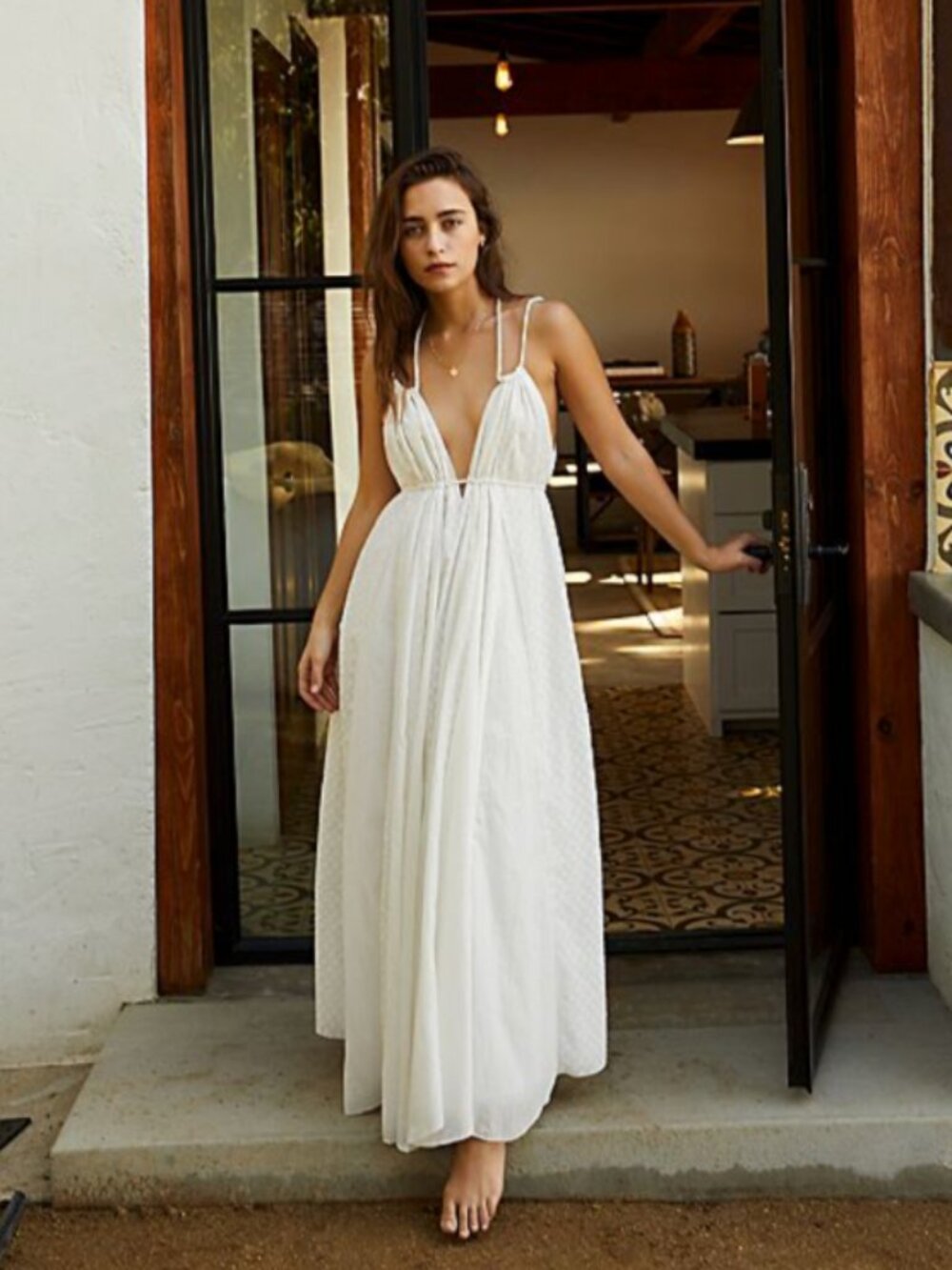 Free People Sayulita Maxi Dress White XS